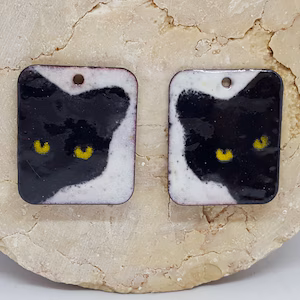 Purple Green and Black Sparkly Cat Eye Press-On Nails - Reusable with Glue Kit (Copy)